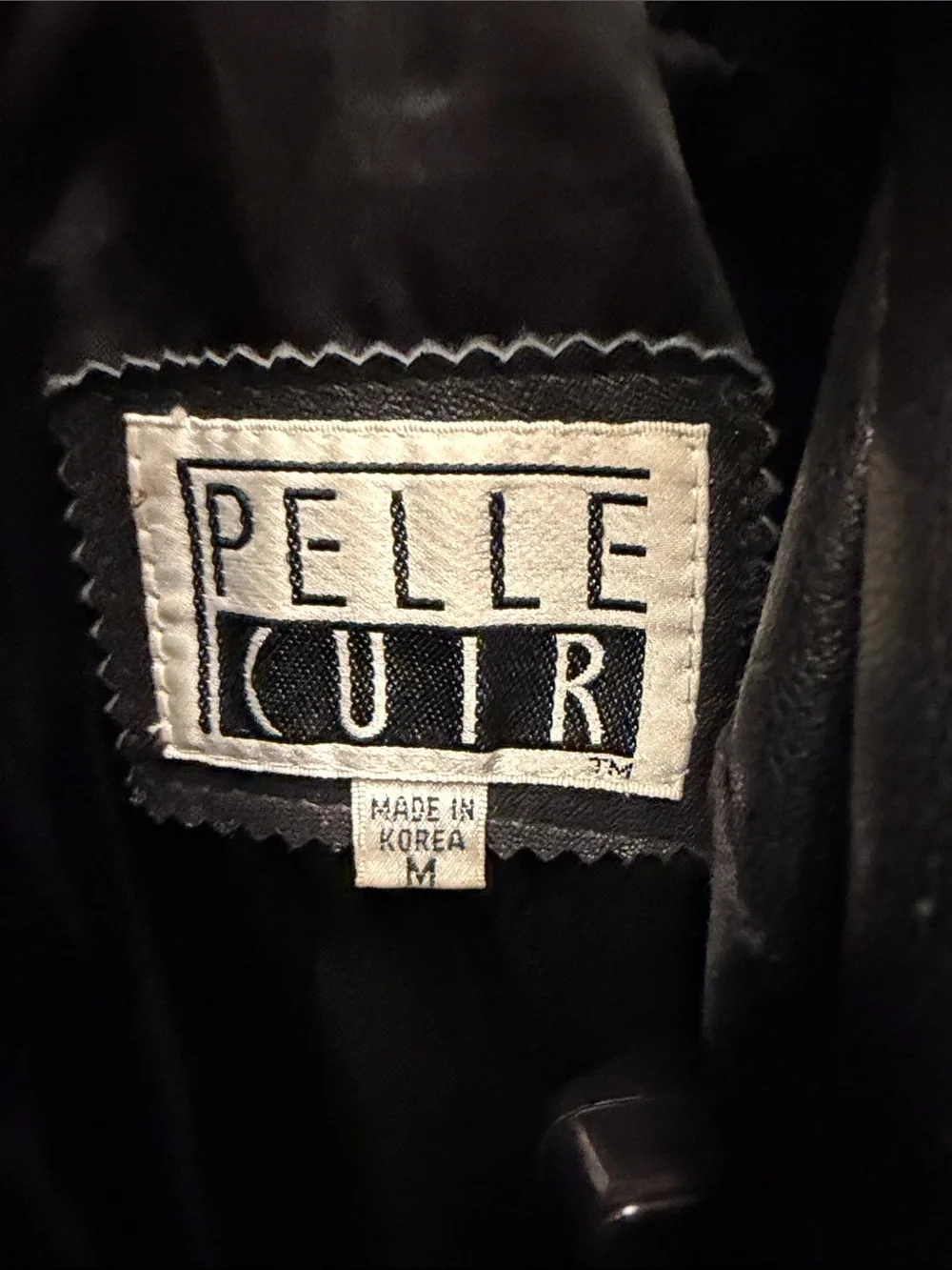 Vintage 80s Pelle Cuir Black Leather Jacket Batwing Avant-Garde M